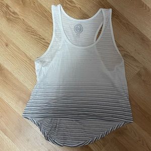 White/Gray Ombré Striped Tank Top